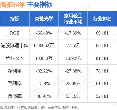 高雅光学(00907)分析 - 多元化业务及财务状况