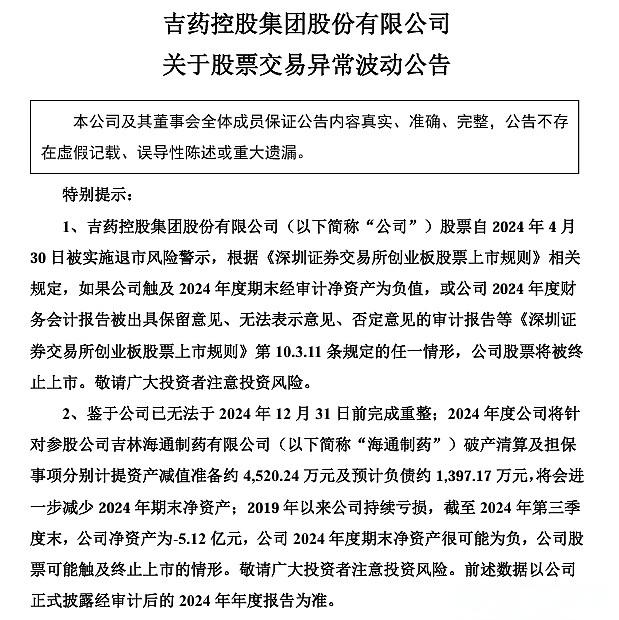 *ST吉药分析 - 2024年财务与市场状况